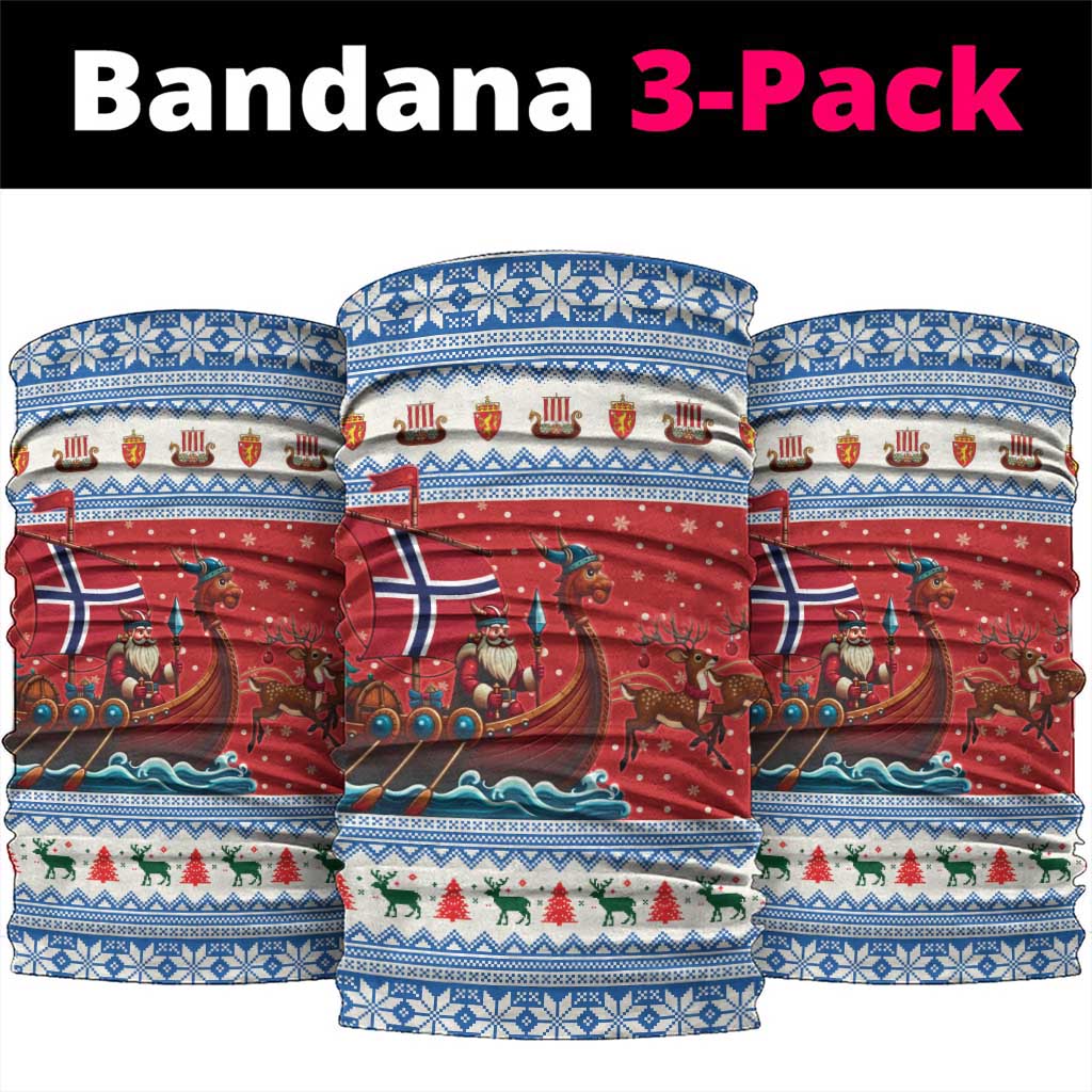 Norway Viking Santa Christmas Neck Gaiter Funny Reindeer Norse Xmas - Wonder Print Shop