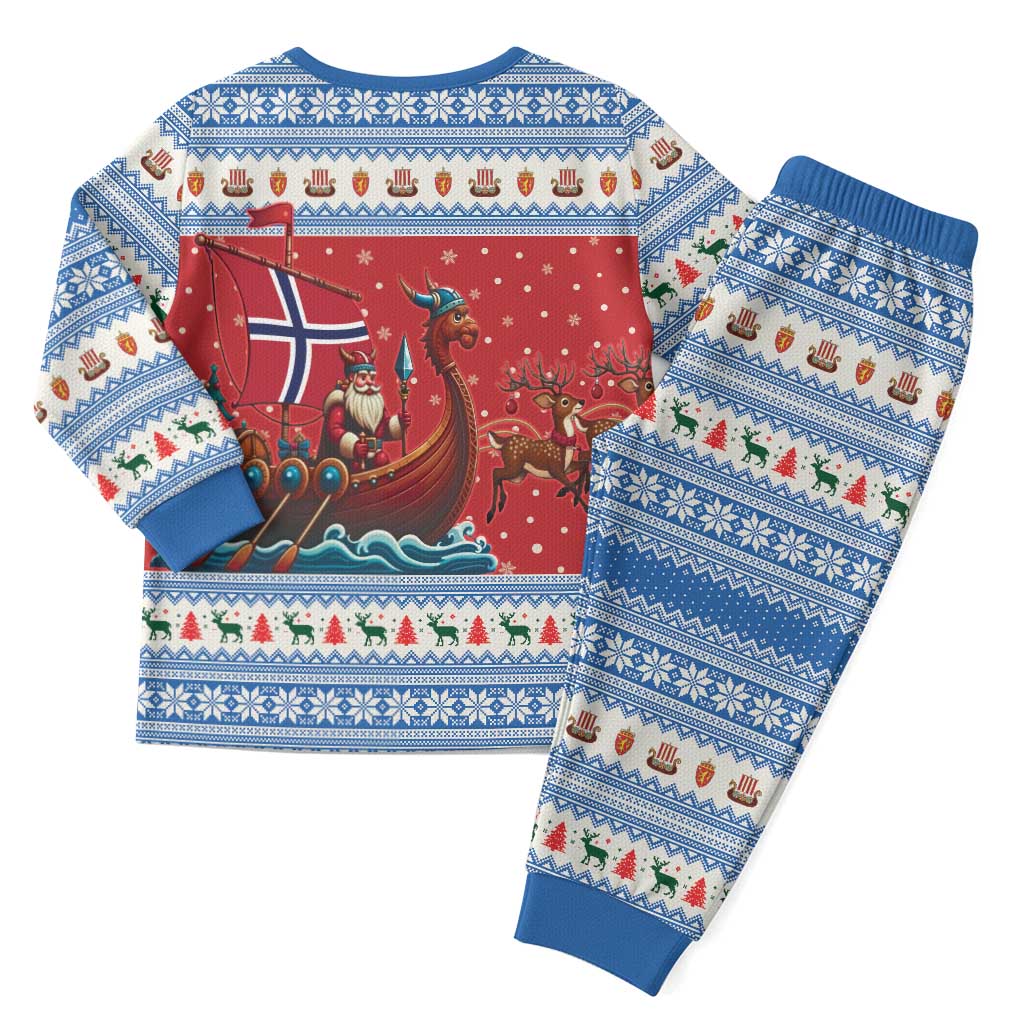Norway Viking Santa Christmas Pajama Set Funny Reindeer Norse Xmas - Wonder Print Shop