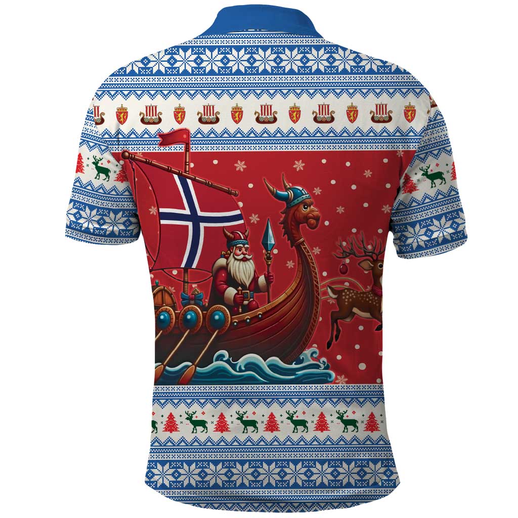 Norway Viking Santa Christmas Polo Shirt Funny Reindeer Norse Xmas - Wonder Print Shop
