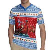 Norway Viking Santa Christmas Rugby Jersey Funny Reindeer Norse Xmas - Wonder Print Shop