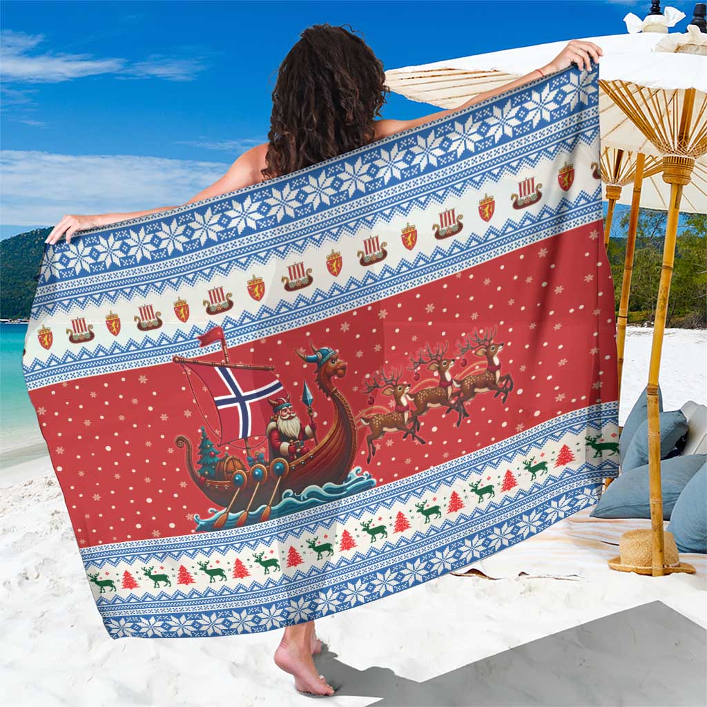 Norway Viking Santa Christmas Sarong Funny Reindeer Norse Xmas - Wonder Print Shop