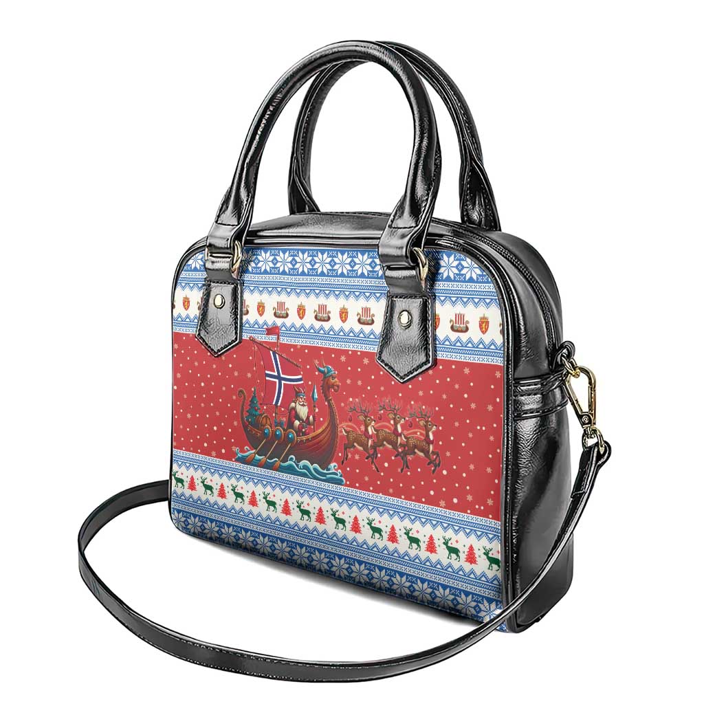 Norway Viking Santa Christmas Shoulder Handbag Funny Reindeer Norse Xmas - Wonder Print Shop