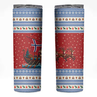 Norway Viking Santa Christmas Skinny Tumbler Funny Reindeer Norse Xmas - Wonder Print Shop
