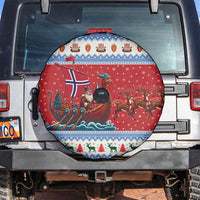 Norway Viking Santa Christmas Spare Tire Cover Funny Reindeer Norse Xmas - Wonder Print Shop