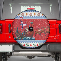 Norway Viking Santa Christmas Spare Tire Cover Funny Reindeer Norse Xmas - Wonder Print Shop