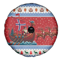Norway Viking Santa Christmas Spare Tire Cover Funny Reindeer Norse Xmas - Wonder Print Shop