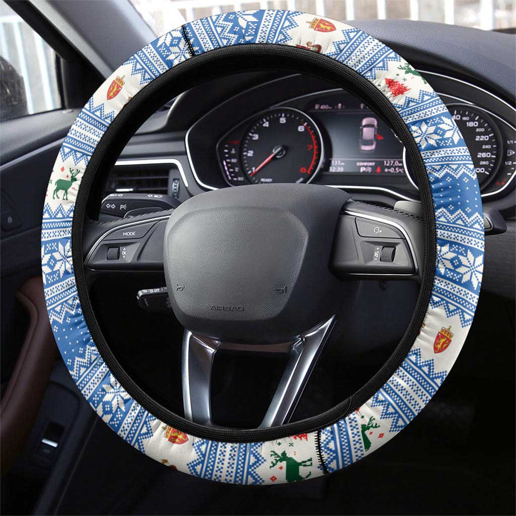 Norway Viking Santa Christmas Steering Wheel Cover Funny Reindeer Norse Xmas - Wonder Print Shop