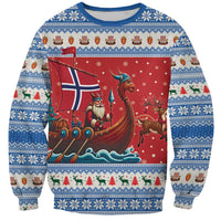 Norway Viking Santa Christmas Sweatshirt Funny Reindeer Norse Xmas - Wonder Print Shop