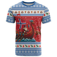 Norway Viking Santa Christmas T Shirt Funny Reindeer Norse Xmas - Wonder Print Shop