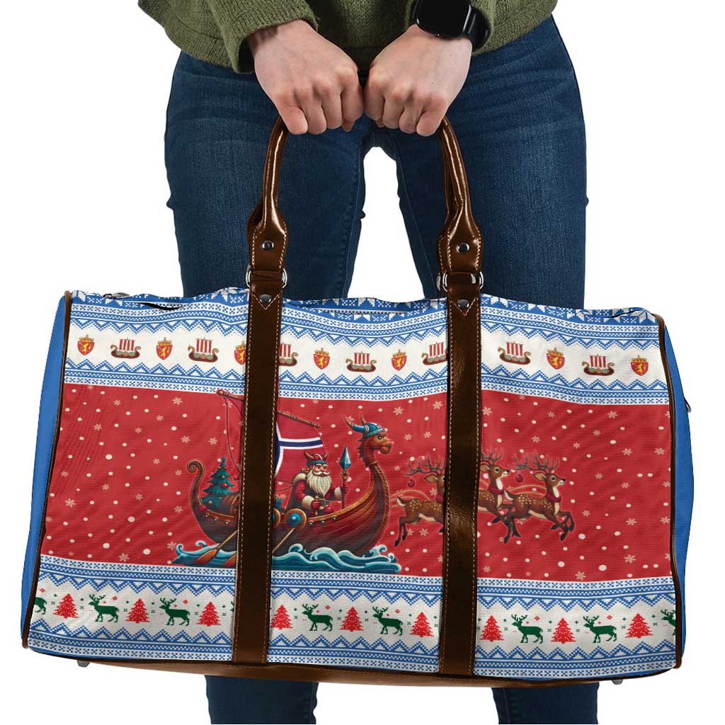 Norway Viking Santa Christmas Travel Bag Funny Reindeer Norse Xmas - Wonder Print Shop