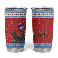 Norway Viking Santa Christmas Tumbler Cup Funny Reindeer Norse Xmas - Wonder Print Shop