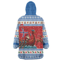 Norway Viking Santa Christmas Wearable Blanket Hoodie Funny Reindeer Norse Xmas - Wonder Print Shop