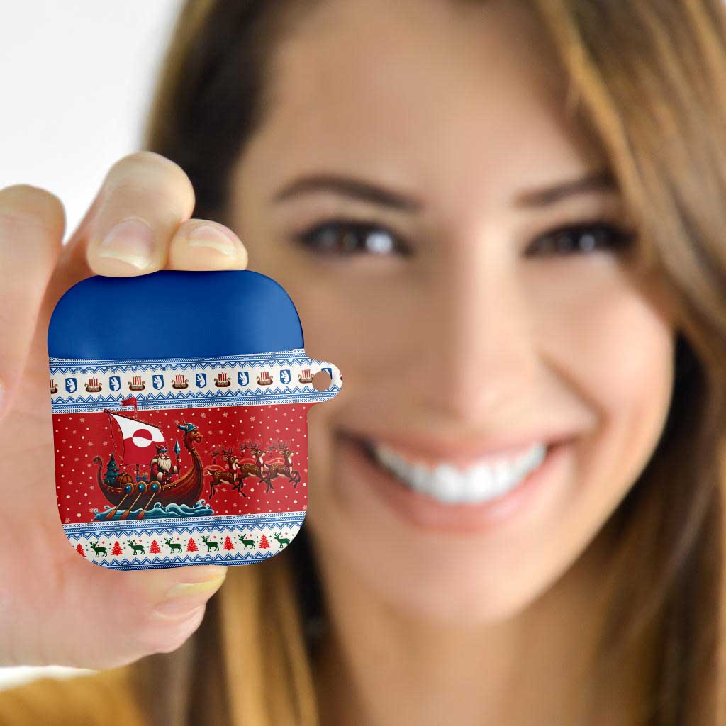 Greenland Viking Santa Christmas AirPods Case Funny Reindeer Norse Xmas - Wonder Print Shop