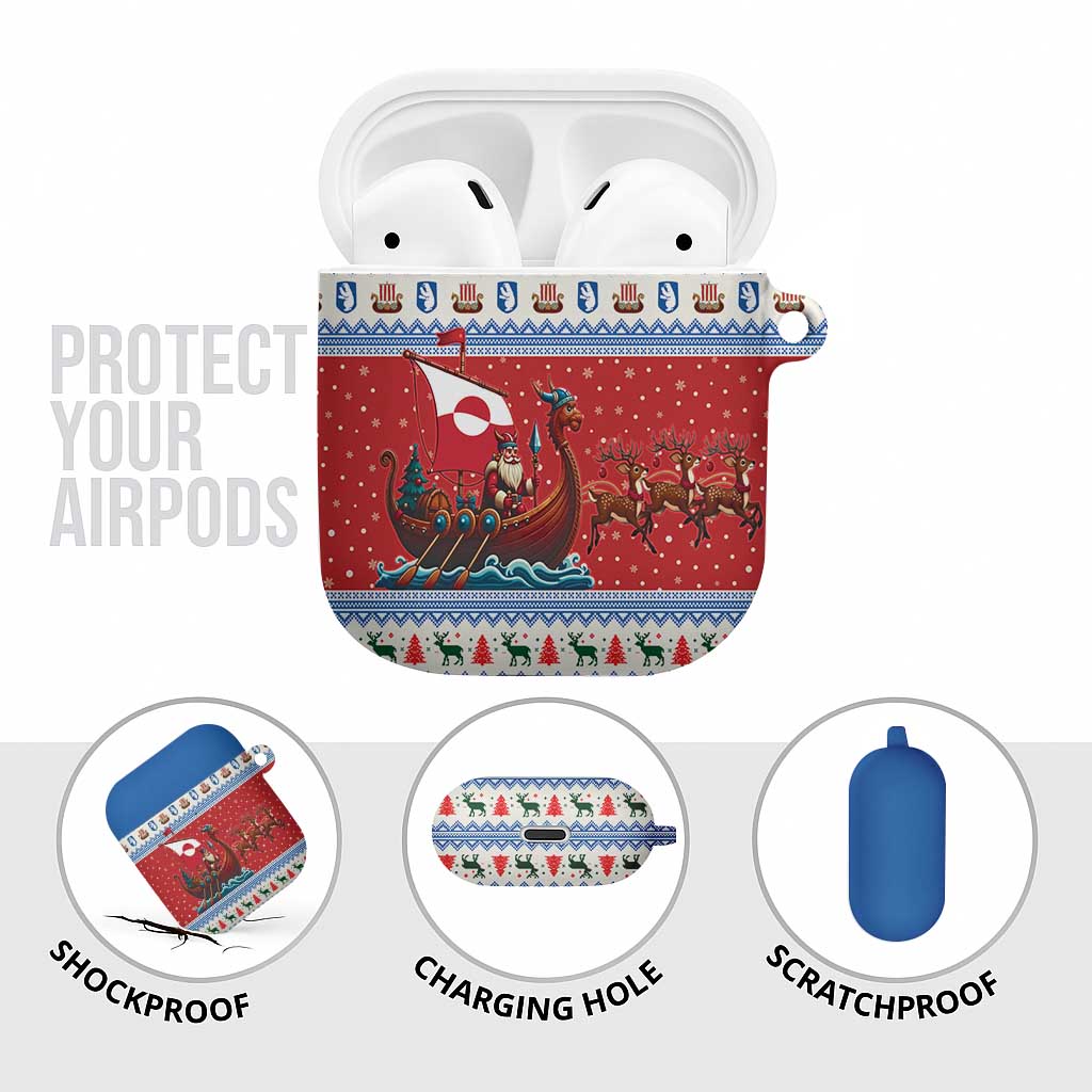 Greenland Viking Santa Christmas AirPods Case Funny Reindeer Norse Xmas - Wonder Print Shop