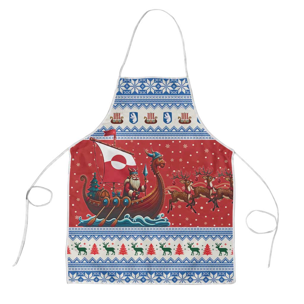Greenland Viking Santa Christmas Apron Funny Reindeer Norse Xmas - Wonder Print Shop