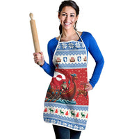 Greenland Viking Santa Christmas Apron Funny Reindeer Norse Xmas - Wonder Print Shop