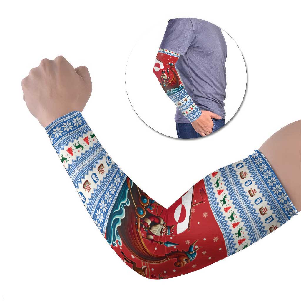 Greenland Viking Santa Christmas Arm Sleeves Funny Reindeer Norse Xmas - Wonder Print Shop