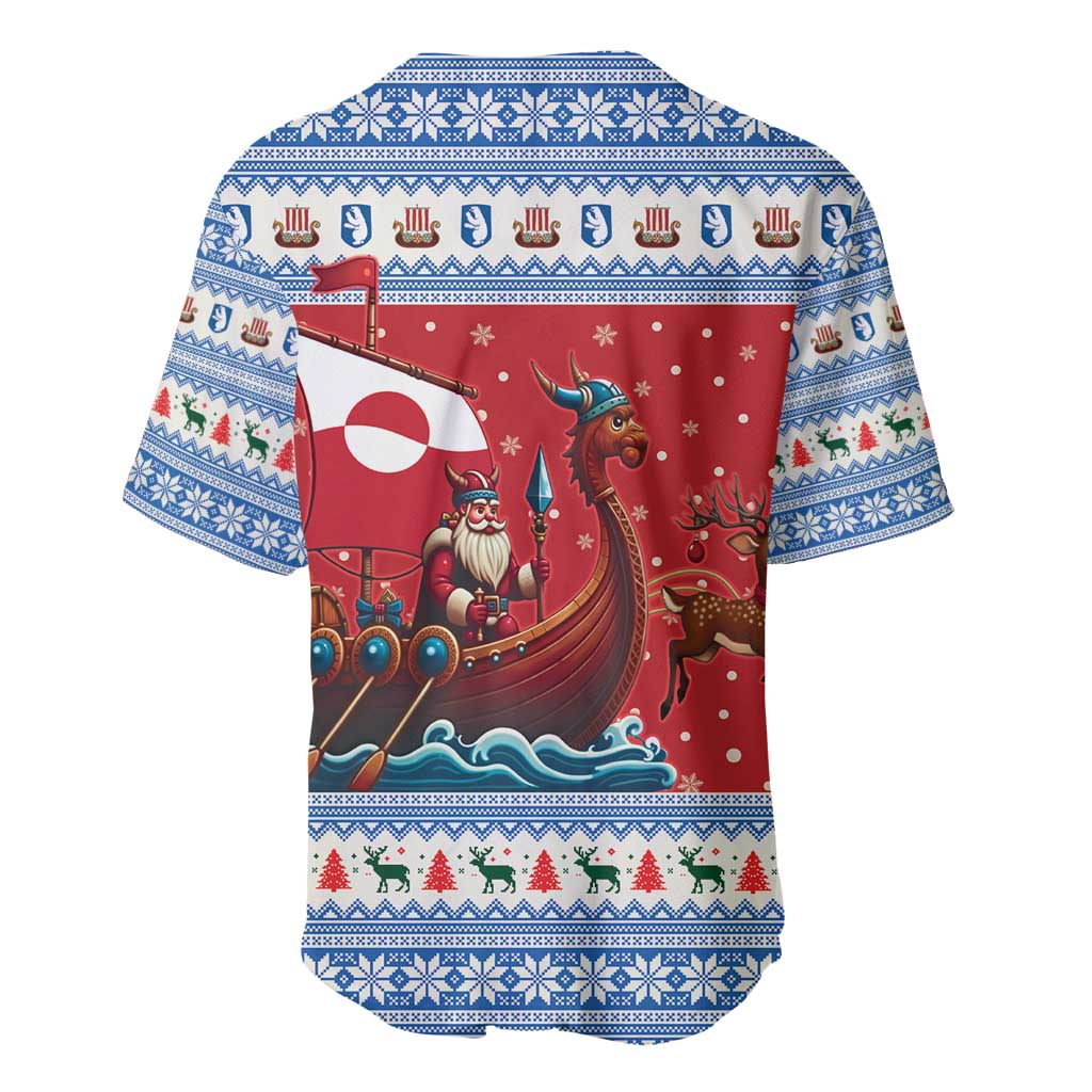 Greenland Viking Santa Christmas Baseball Jersey Funny Reindeer Norse Xmas - Wonder Print Shop
