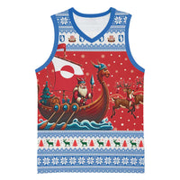 Greenland Viking Santa Christmas Basketball Jersey Funny Reindeer Norse Xmas - Wonder Print Shop