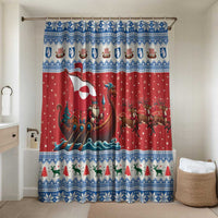 Greenland Viking Santa Christmas Bathroom Set Funny Reindeer Norse Xmas - Wonder Print Shop