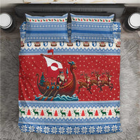 Greenland Viking Santa Christmas Bedding Set Funny Reindeer Norse Xmas - Wonder Print Shop
