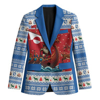 Greenland Viking Santa Christmas Blazer Funny Reindeer Norse Xmas - Wonder Print Shop