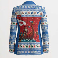Greenland Viking Santa Christmas Blazer Funny Reindeer Norse Xmas - Wonder Print Shop