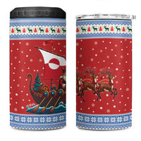 Greenland Viking Santa Christmas 4 in 1 Can Cooler Tumbler Funny Reindeer Norse Xmas - Wonder Print Shop