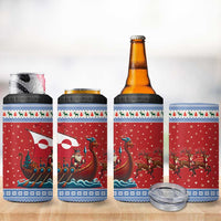 Greenland Viking Santa Christmas 4 in 1 Can Cooler Tumbler Funny Reindeer Norse Xmas - Wonder Print Shop