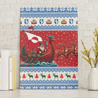 Greenland Viking Santa Christmas Canvas Wall Art Funny Reindeer Norse Xmas - Wonder Print Shop