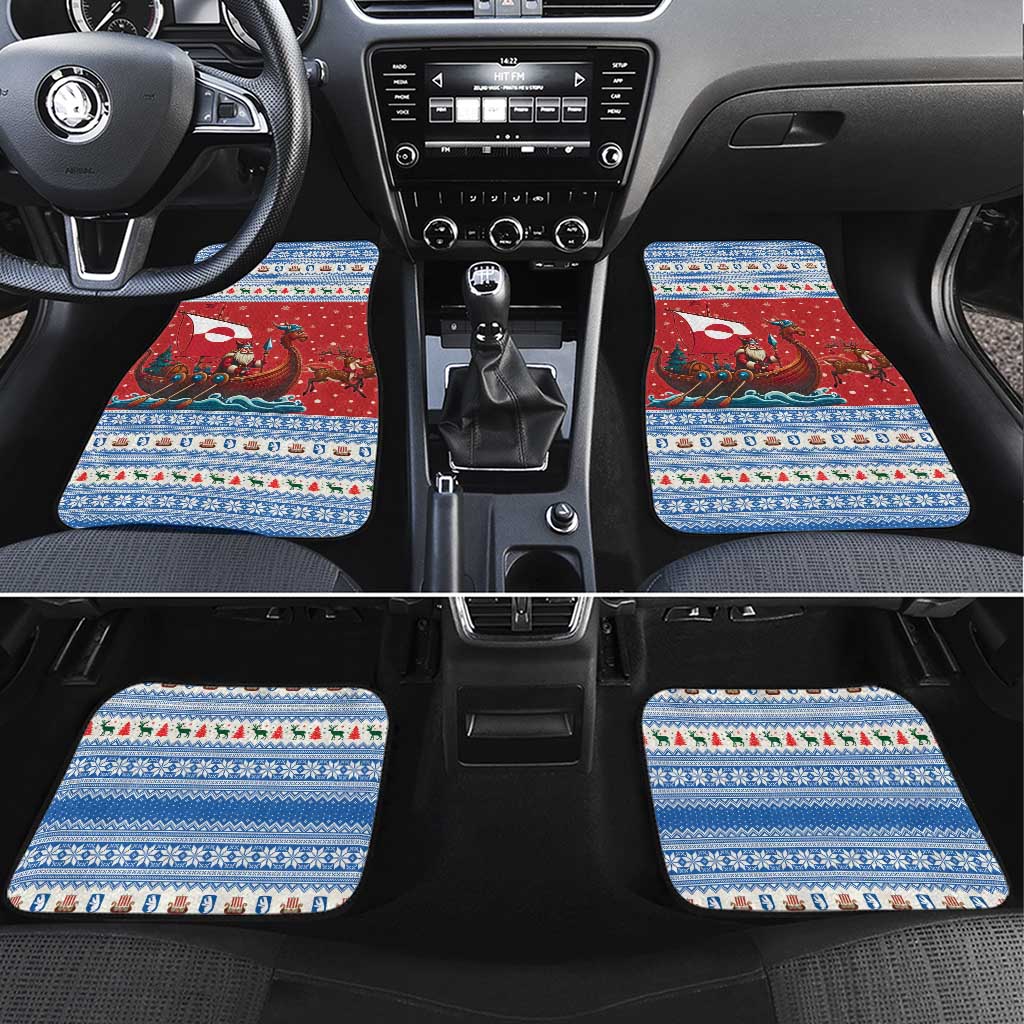 Greenland Viking Santa Christmas Car Mats Funny Reindeer Norse Xmas - Wonder Print Shop
