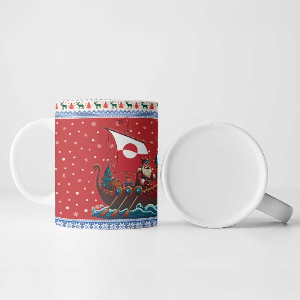 Greenland Viking Santa Christmas Ceramic Mug Funny Reindeer Norse Xmas - Wonder Print Shop