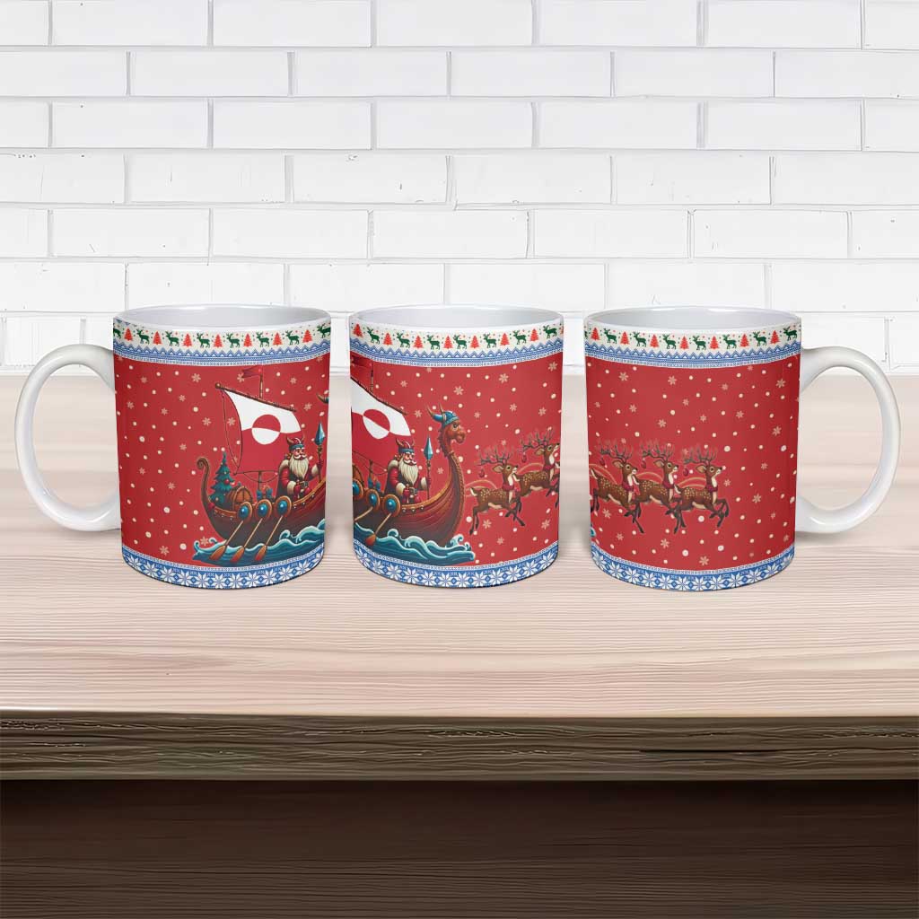 Greenland Viking Santa Christmas Ceramic Mug Funny Reindeer Norse Xmas - Wonder Print Shop