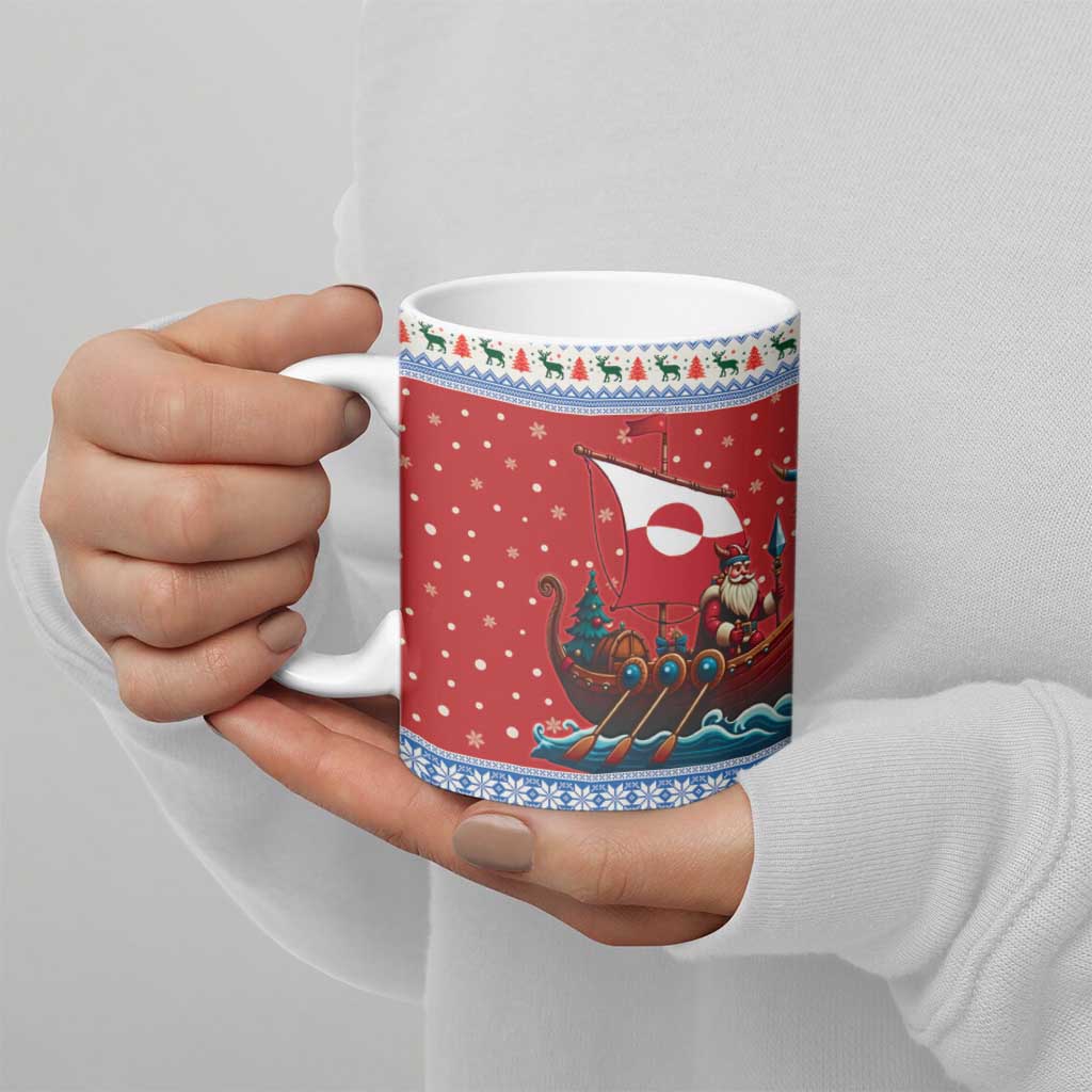 Greenland Viking Santa Christmas Ceramic Mug Funny Reindeer Norse Xmas - Wonder Print Shop