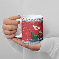 Greenland Viking Santa Christmas Ceramic Mug Funny Reindeer Norse Xmas - Wonder Print Shop