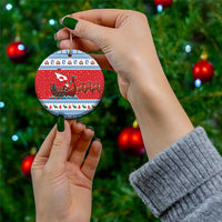 Greenland Viking Santa Christmas Ceramic Ornament Funny Reindeer Norse Xmas - Wonder Print Shop