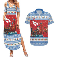 Greenland Viking Santa Christmas Couples Matching Summer Maxi Dress and Hawaiian Shirt Funny Reindeer Norse Xmas - Wonder Print Shop