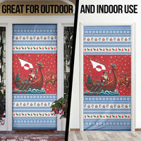 Greenland Viking Santa Christmas Door Cover Funny Reindeer Norse Xmas - Wonder Print Shop