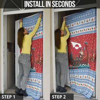 Greenland Viking Santa Christmas Door Cover Funny Reindeer Norse Xmas - Wonder Print Shop