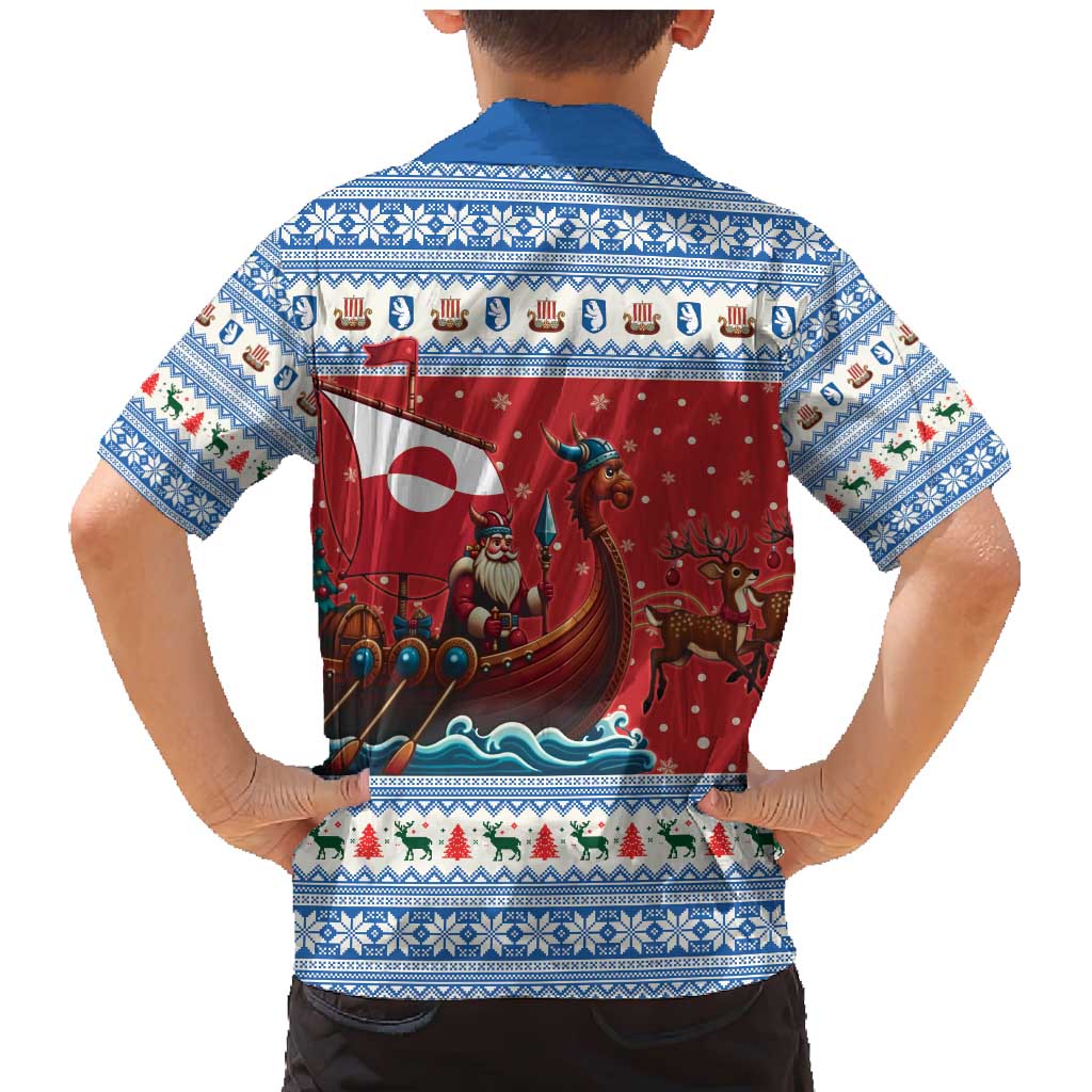 Greenland Viking Santa Christmas Family Matching Mermaid Dress and Hawaiian Shirt Funny Reindeer Norse Xmas - Wonder Print Shop