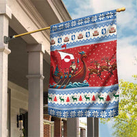Greenland Viking Santa Christmas Garden Flag Funny Reindeer Norse Xmas - Wonder Print Shop