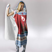 Greenland Viking Santa Christmas Hooded Blanket Funny Reindeer Norse Xmas - Wonder Print Shop