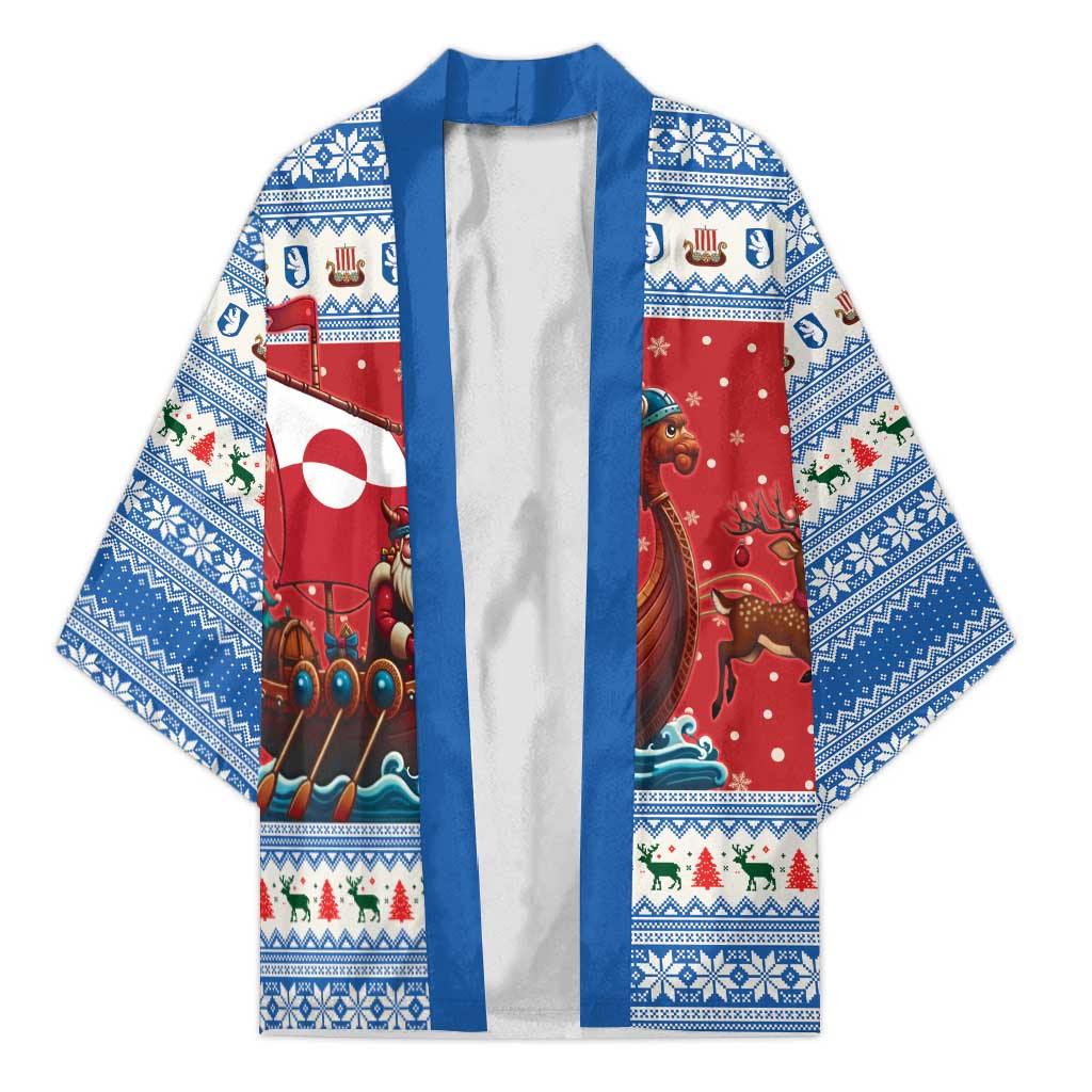Greenland Viking Santa Christmas Kimono Funny Reindeer Norse Xmas - Wonder Print Shop