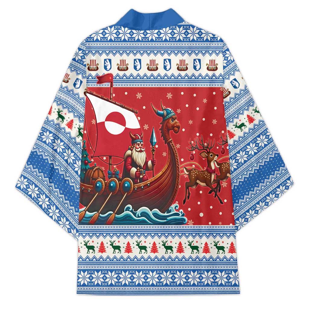 Greenland Viking Santa Christmas Kimono Funny Reindeer Norse Xmas - Wonder Print Shop