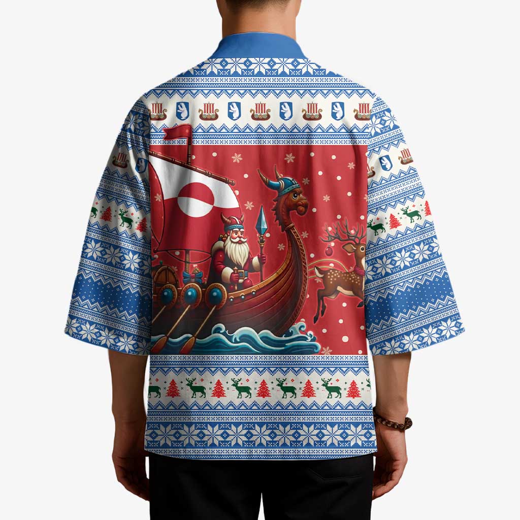 Greenland Viking Santa Christmas Kimono Funny Reindeer Norse Xmas - Wonder Print Shop
