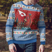 Greenland Viking Santa Christmas Ugly Christmas Sweater Funny Reindeer Norse Xmas - Wonder Print Shop