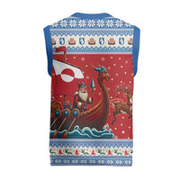 Greenland Viking Santa Christmas Knitted V-Neck Vest Funny Reindeer Norse Xmas - Wonder Print Shop