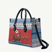 Greenland Viking Santa Christmas Leather Bag Funny Reindeer Norse Xmas - Wonder Print Shop