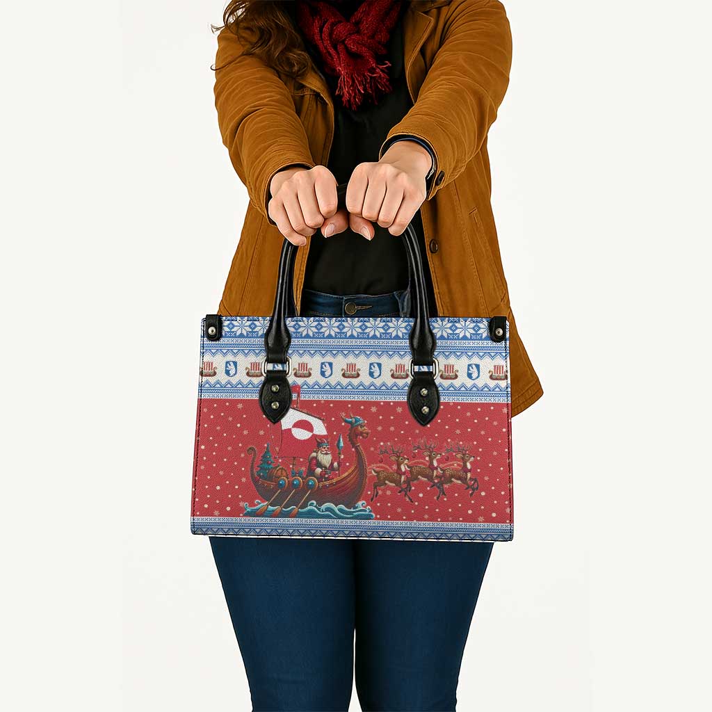 Greenland Viking Santa Christmas Leather Bag Funny Reindeer Norse Xmas - Wonder Print Shop