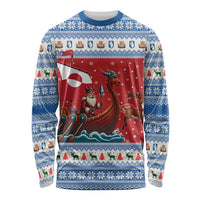 Greenland Viking Santa Christmas Long Sleeve Shirt Funny Reindeer Norse Xmas - Wonder Print Shop